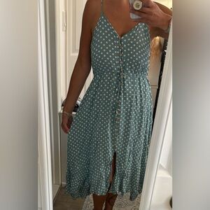 Casual Sundress Blue White Dot